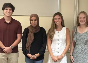 Scholarship recipients Carroll County students courtesy of Carroll Hospital - Patrick Scott, Shyrli Amaya, Morgan Michael, & Madeline Gassman