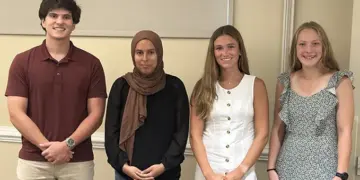 Scholarship recipients Carroll County students courtesy of Carroll Hospital - Patrick Scott, Shyrli Amaya, Morgan Michael, & Madeline Gassman