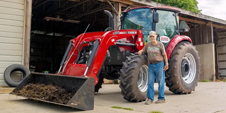 Jim Osborn stays active with his farm and business collecting horse manure and using it to fertilize his fields.