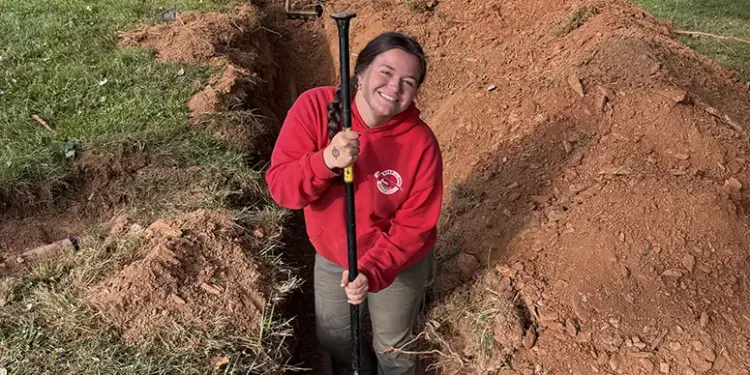 Carroll Community College Plumbing Apprenticeship student, Karmon Reed with Reed & Son Services, LLC, gains hands-on experience and industry-ready skills as she prepares to meet the growing demand for skilled trades professionals in the local workforce