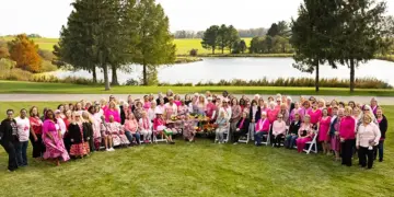 About 100 survivors were honored at Pink Fling presented by Advanced Radiology with Dr. Dona Hobart wrapping her arms around each one.