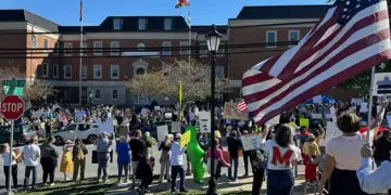 Westmnster "No Kings" protests outside of Carroll County Maryland  Government Buildings