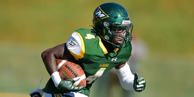 McDaniel College Quarterback Jayden Booker in action