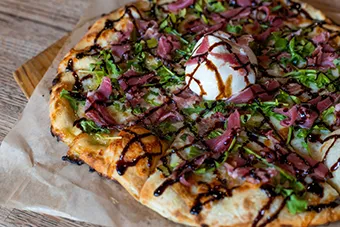 The Luca pizza at Liquid Library