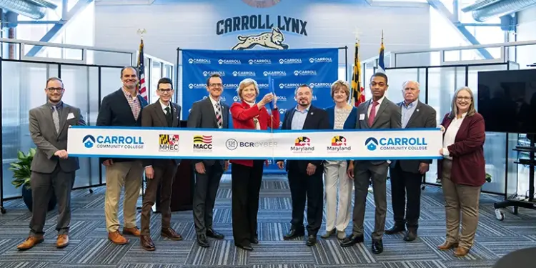 CCC Cyber Range Ribbon Cutting-feature-image - Carroll News | Carroll Publications | Carroll County, MD Carroll Community College's ribbon-cutting ceremony on November 4.