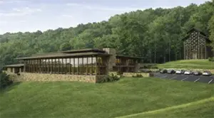 A rendering by Josh Kohn of Kohn Creative highlights the future vision for the Freedom Center & Retreat.