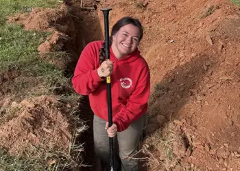 Carroll Community College Plumbing Apprenticeship student, Karmon Reed with Reed & Son Services, LLC, gains hands-on experience and industry-ready skills as she prepares to meet the growing demand for skilled trades professionals in the local workforce